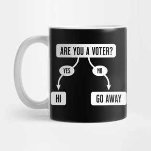 Are You A Voter? - Funny, Cute Flowchart Mug